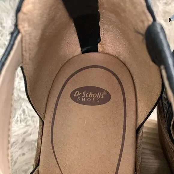 Dr. Scholl's Shoes Women's Long Island Ankle Straps Black Sandal Size 10 Medium - Picture 15 of 17